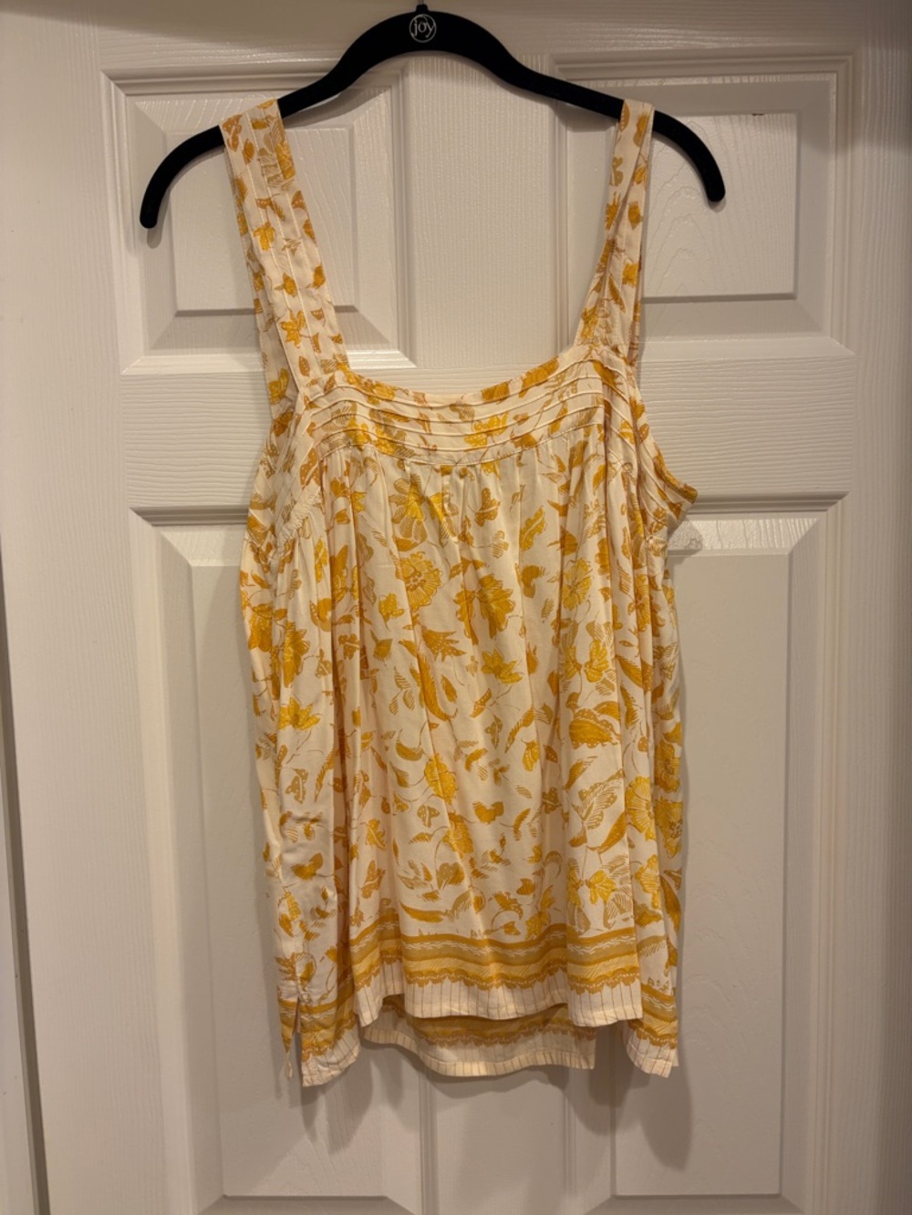 Natalie Martin Cream and Yellow Floral Sleeveless Camisole